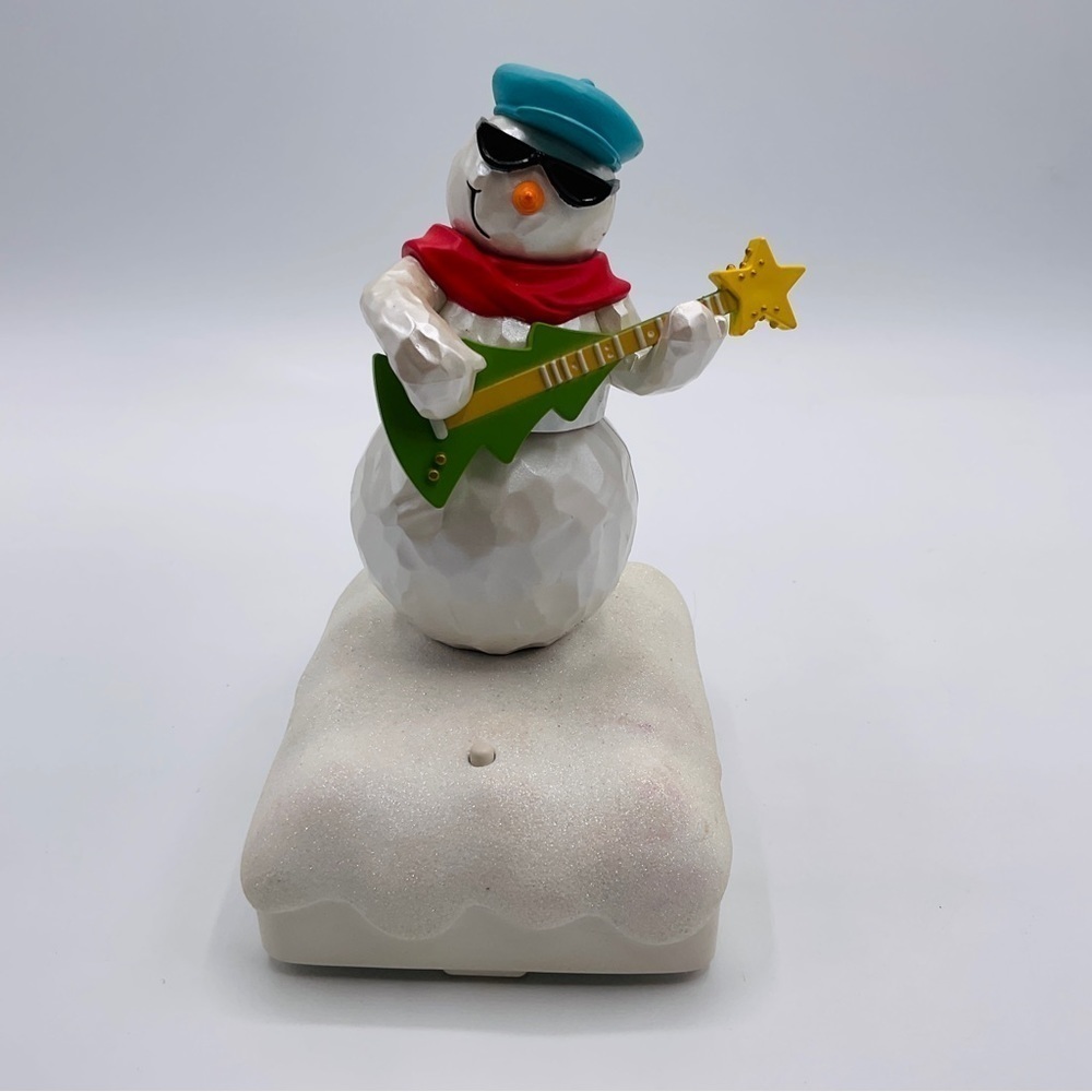HALLMARK Christmas Wireless Snowman Band Guitar Freddy Rock Music 2010 Works